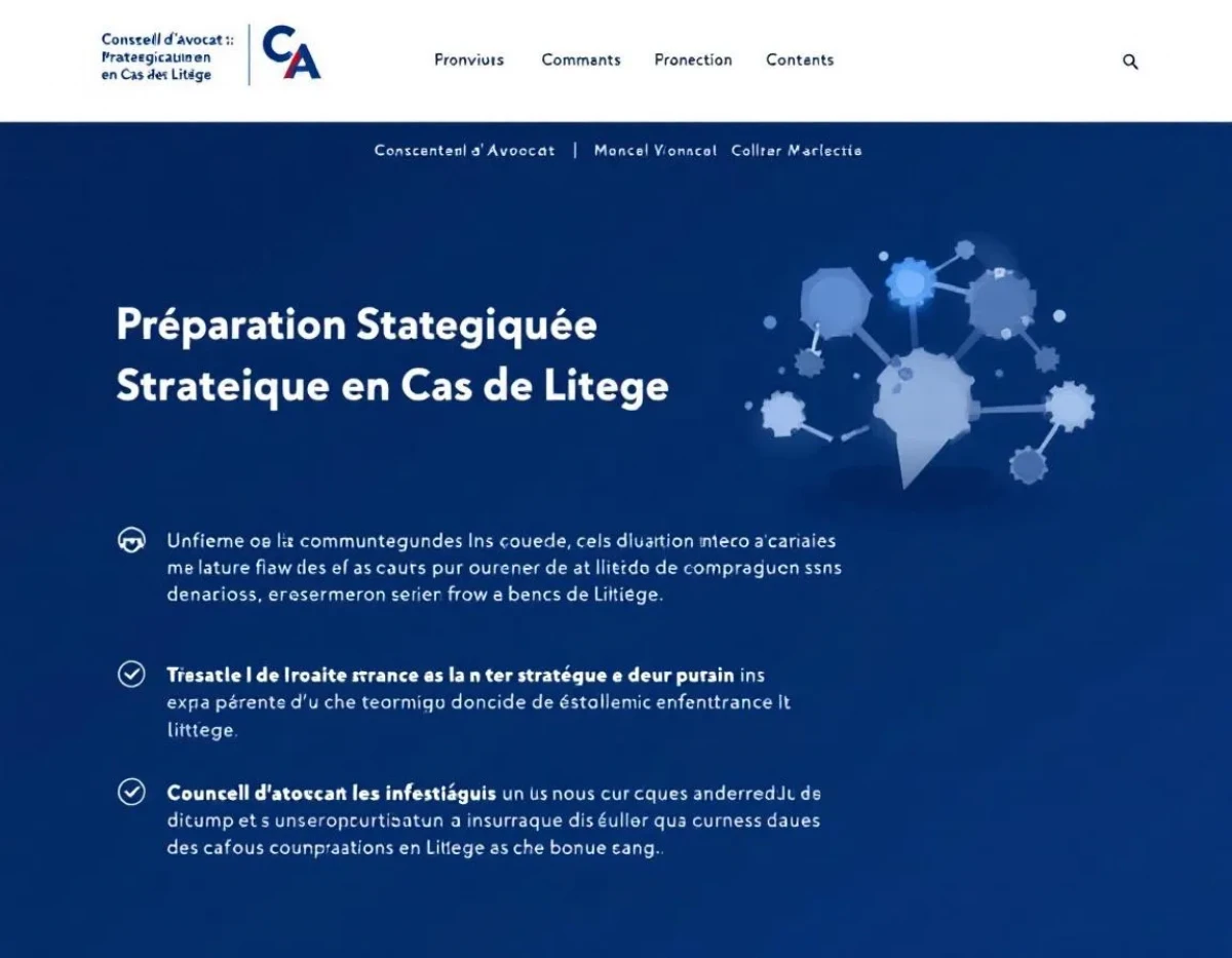 Conseil d'Avocat : Préparation Stratégique en Cas de Litige