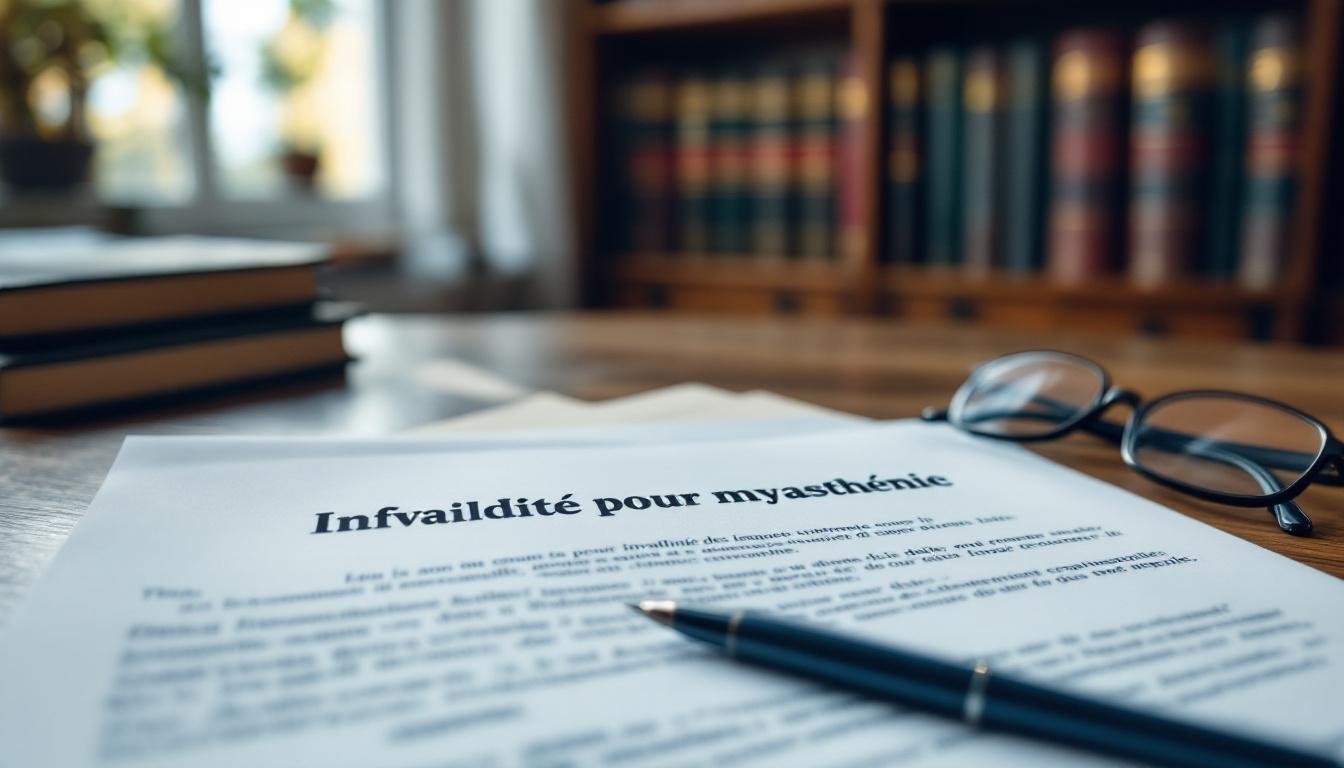 Invalidité pour myasthénie : comment obtenir vos droits